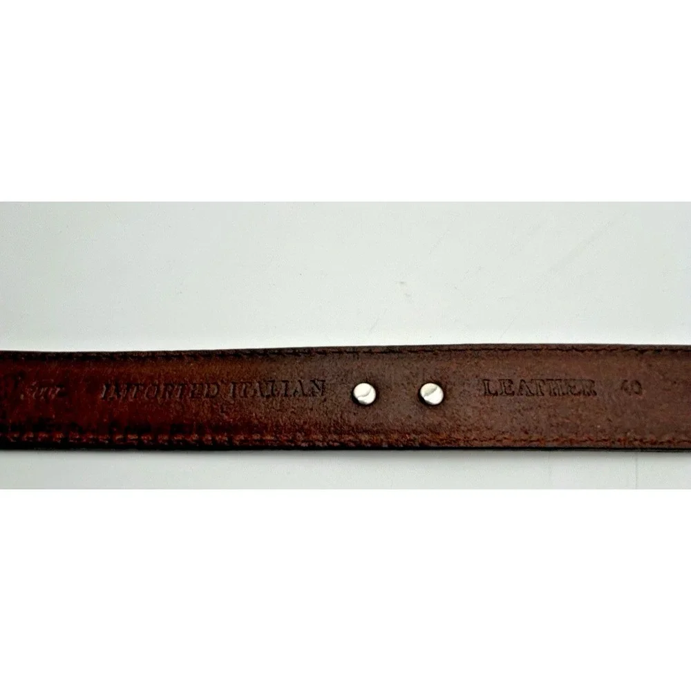 Men's Belt Imported Italian Leather Silver Golf Conchos 45 in‎ Classic Smooth